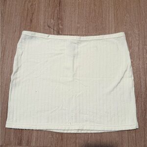 Montce Cream Mini Skirt